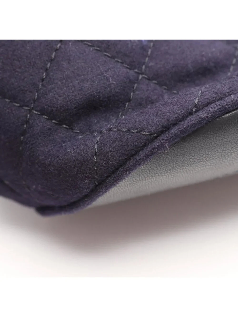 Chanel Shoulder Bag Paris Hamburg Navy Wool Small